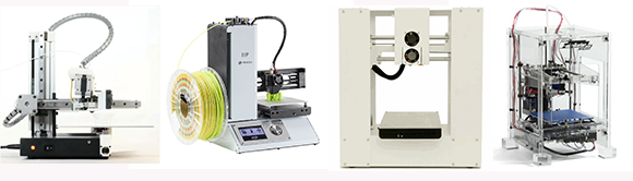 Image showing 4 different kinds of 3D Printers l 3D Printing