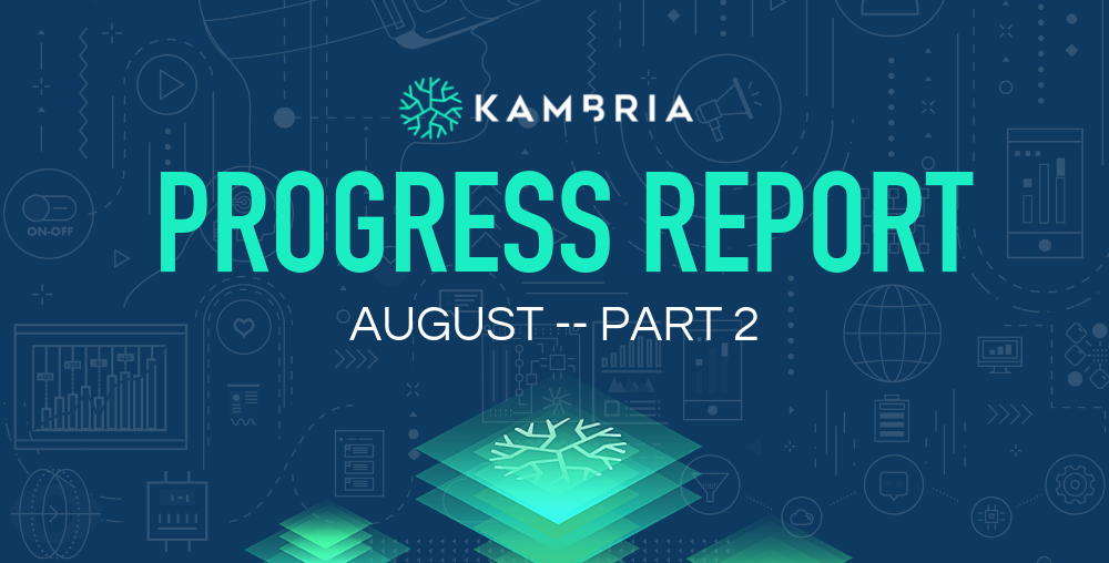 Kambria Progress Report -- August 2019, Part 2