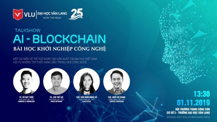 Sinh viên ĐH Văn Lang giao lưu cùng 4 nhà sáng lập công nghệ nổi tiếng AI Blockchain bai hoc khoi nghiep