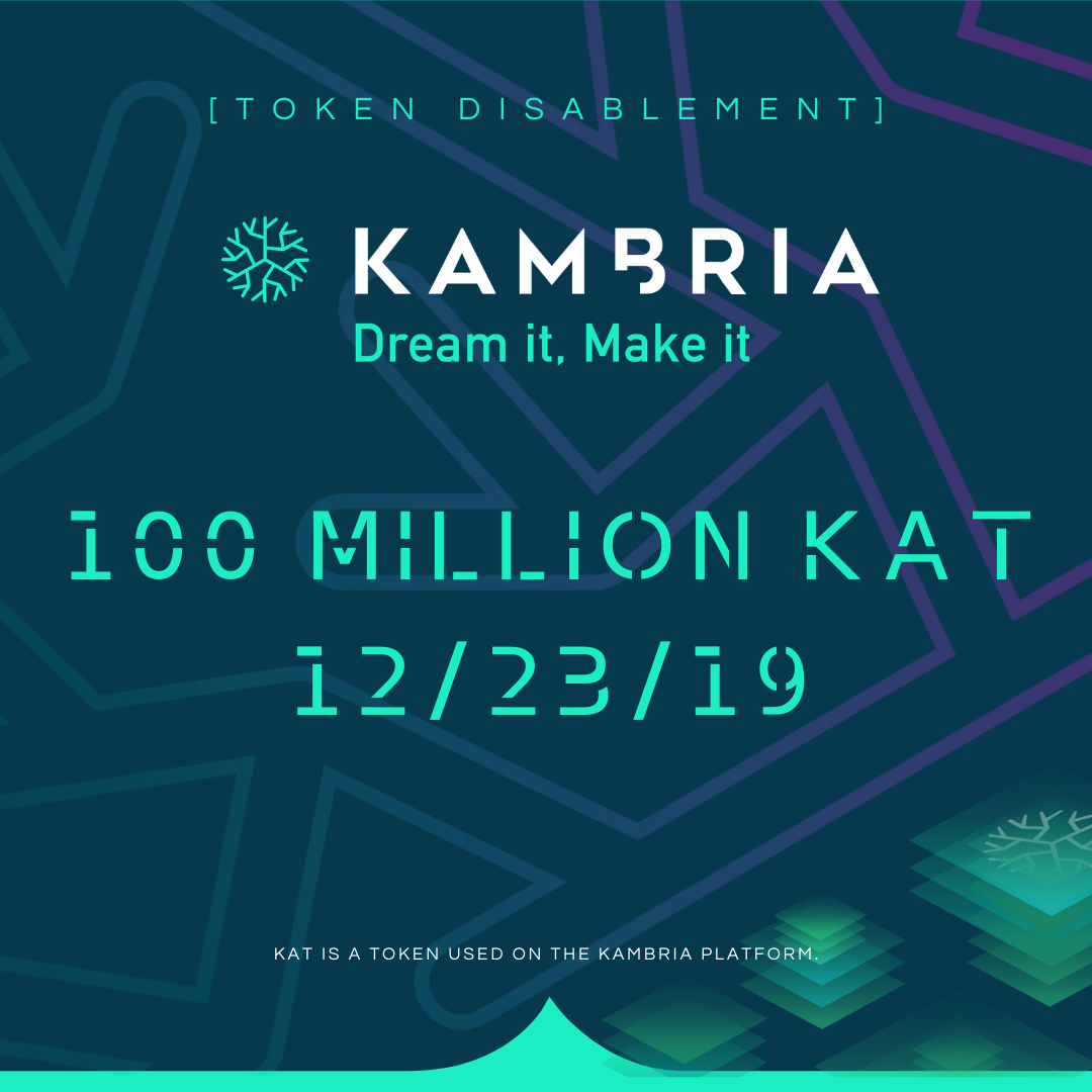 kambria token supply update graphic