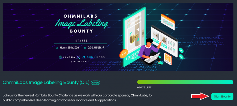 ohmnilabs image labeling bounty landing page