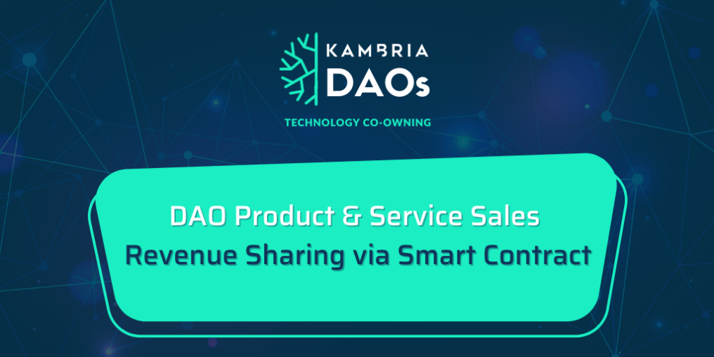 DAO product & service sales revenue sharing via smart contract